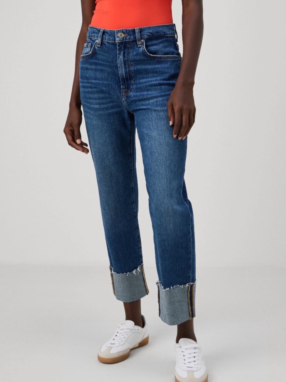 7 For All Mankind Logan Stovepipe Explorer cuffed Denim Jean 27